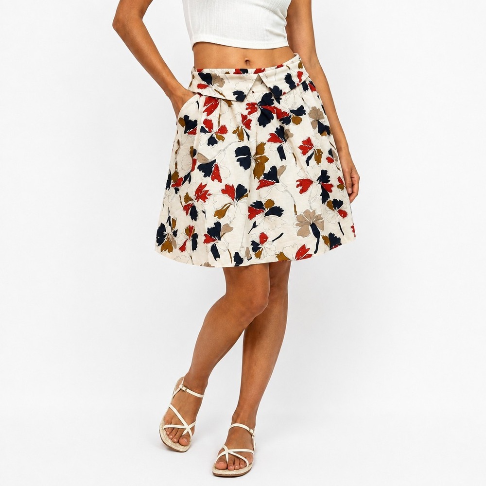 Tulip B A-Line Skirt Women's Medium Floral Elastic Waist NWT Everyday Wear